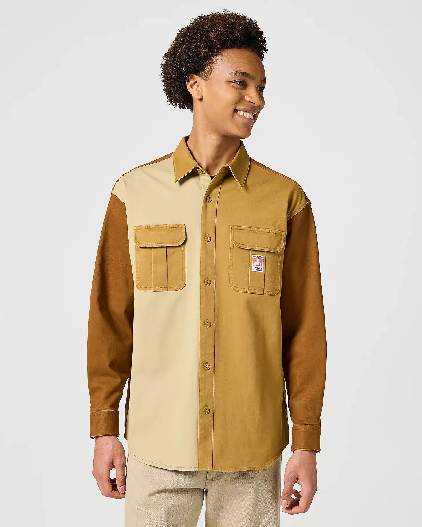 Chemise Casey à panneaux de couleur en robe de moine