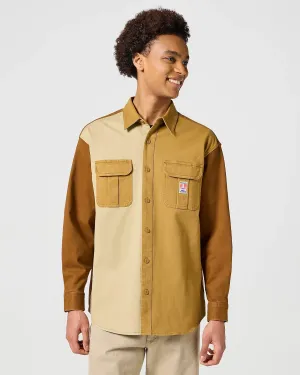 Chemise Casey à panneaux de couleur en robe de moine