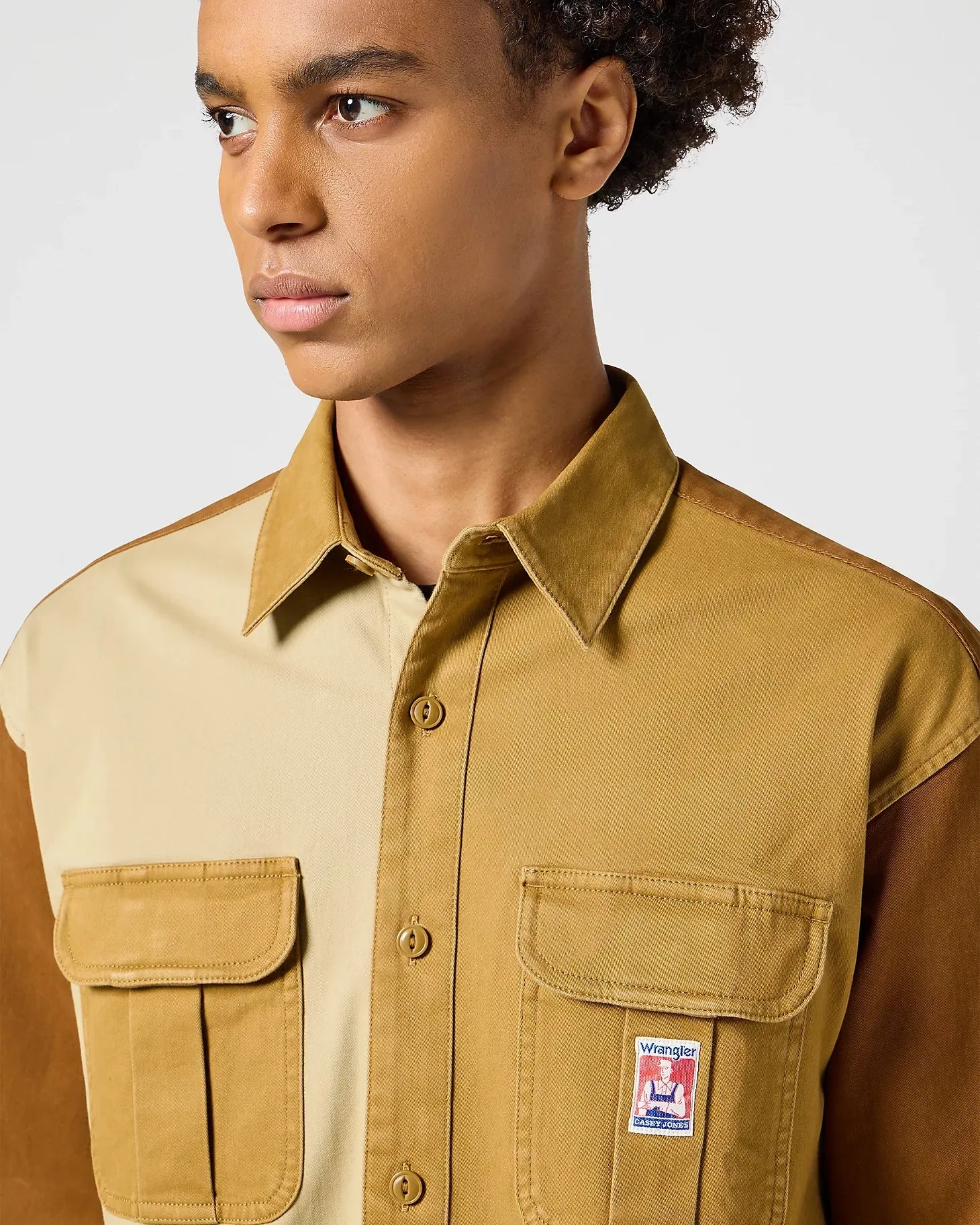 Chemise Casey à panneaux de couleur en robe de moine