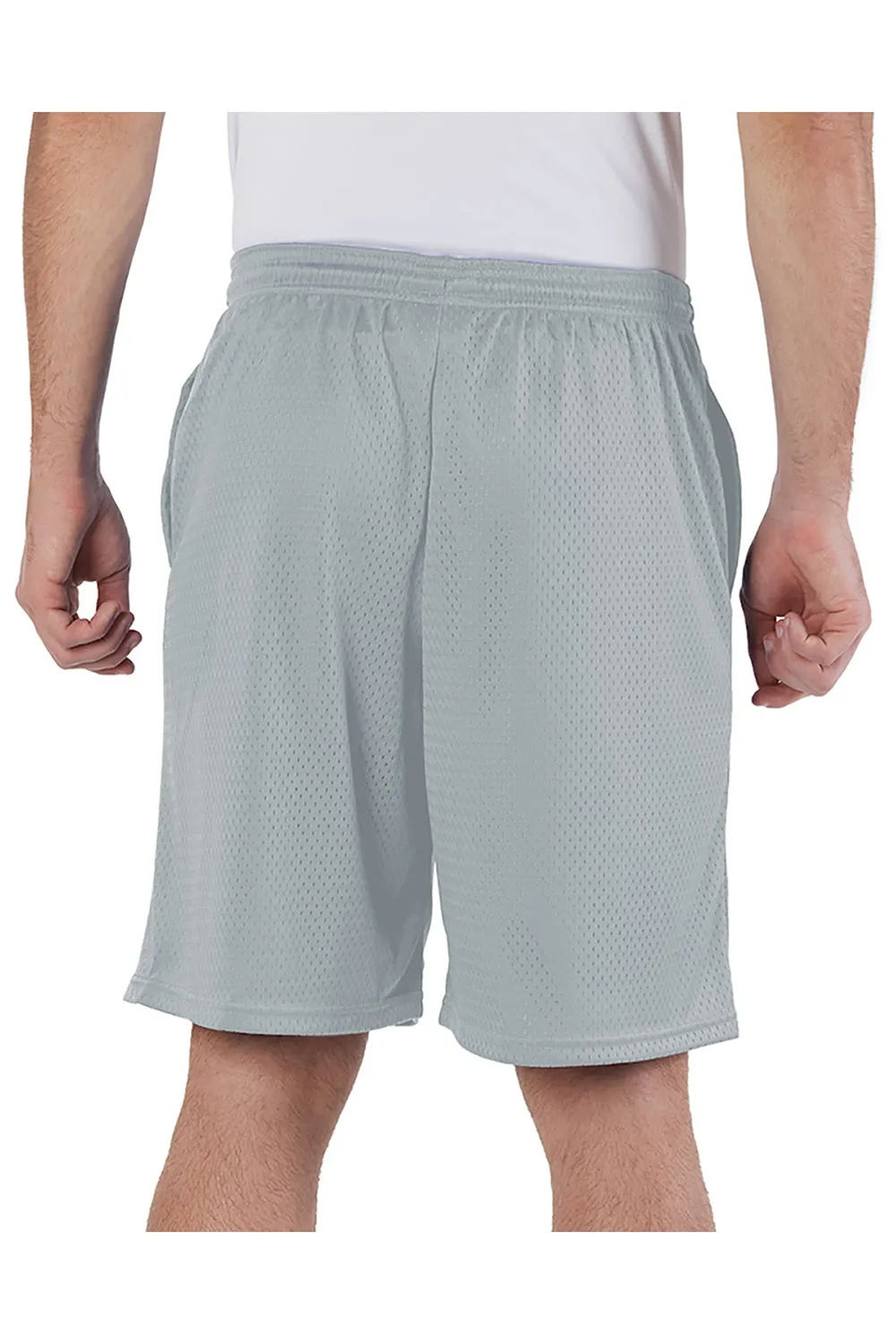 Short de sport Champion pour hommes en mesh avec poches - Gris athlétique