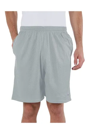 Short de sport Champion pour hommes en mesh avec poches - Gris athlétique