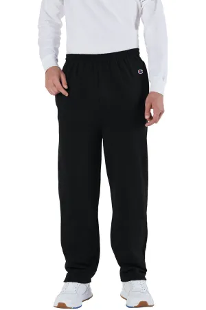 Pantalon de survêtement Champion pour homme à bas ouvert en polaire avec poches - Noir
