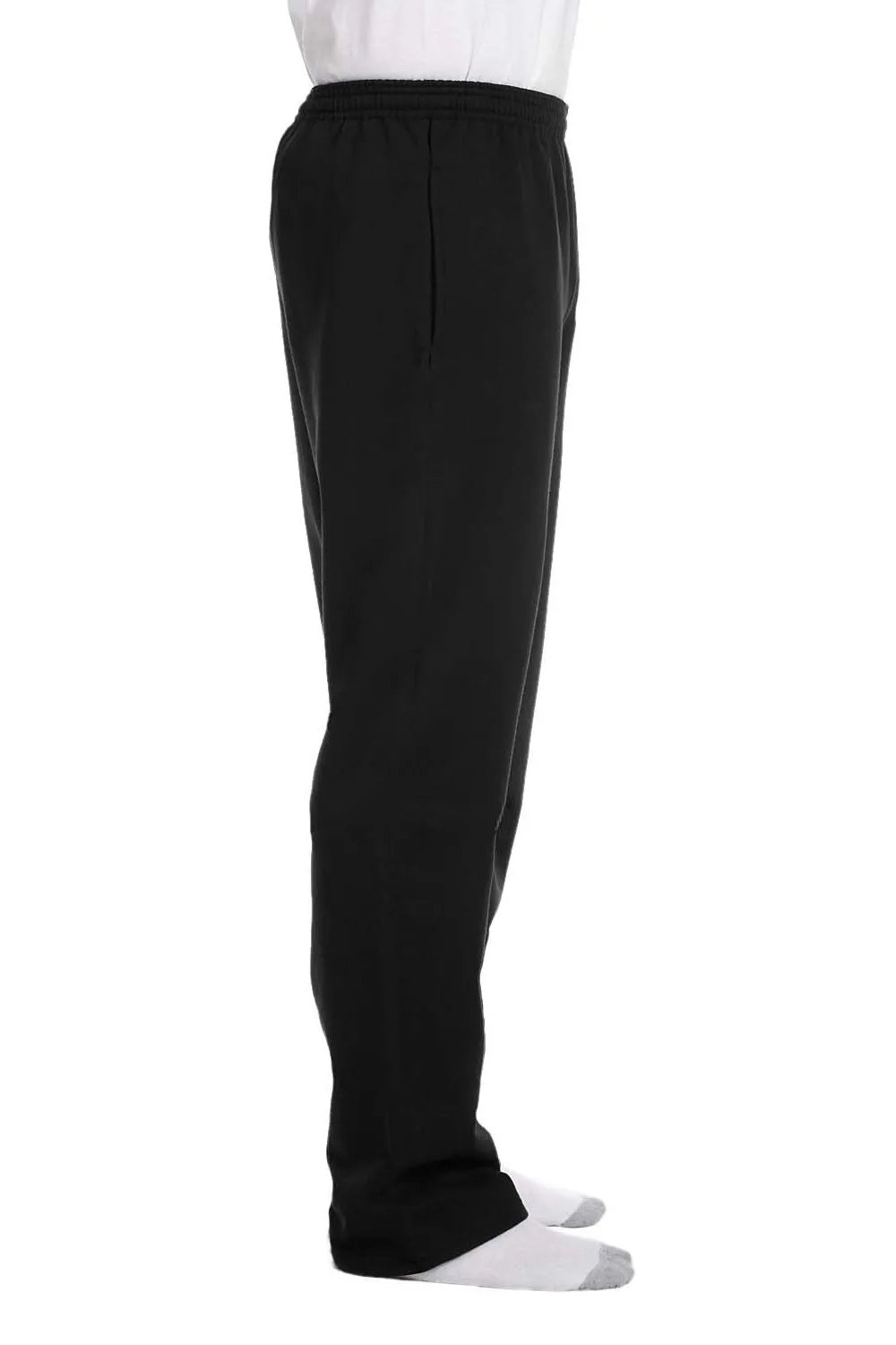 Pantalon de survêtement Champion pour homme à bas ouvert en polaire avec poches - Noir