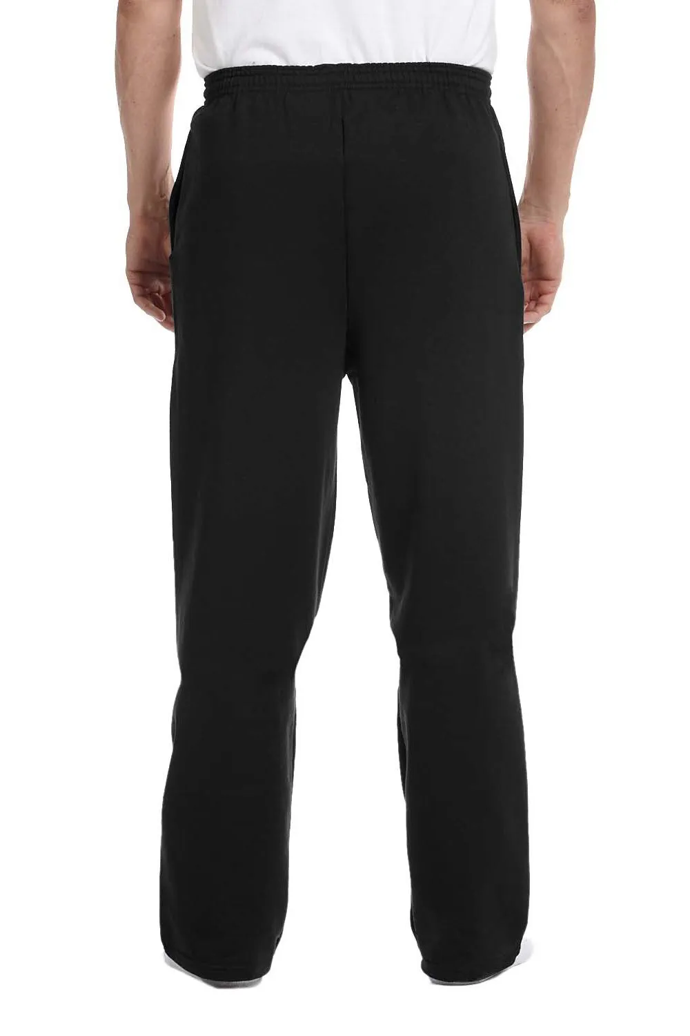Pantalon de survêtement Champion pour homme à bas ouvert en polaire avec poches - Noir