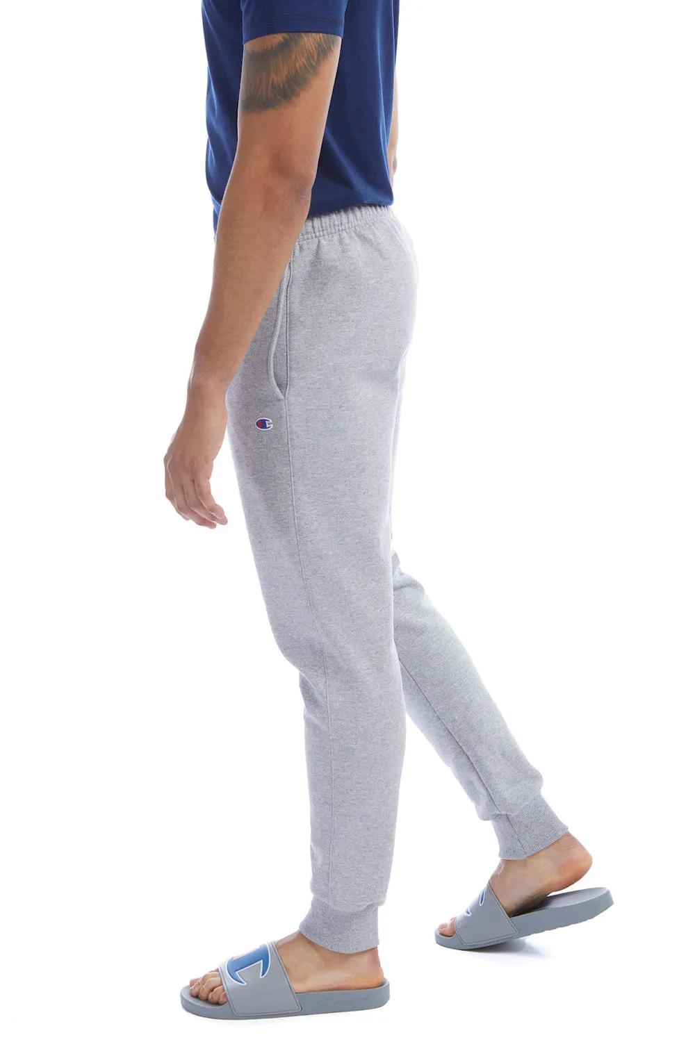 Pantalon de jogging en polaire mixte pour hommes Champion avec poches - Gris acier clair