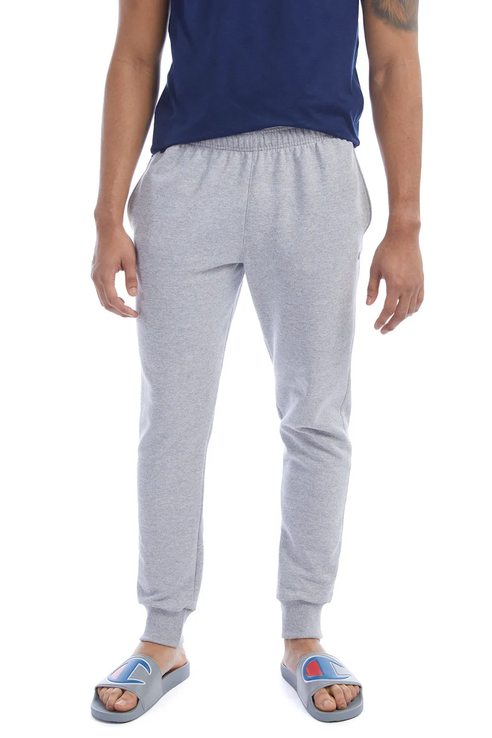 Pantalon de jogging en polaire mixte pour hommes Champion avec poches - Gris acier clair