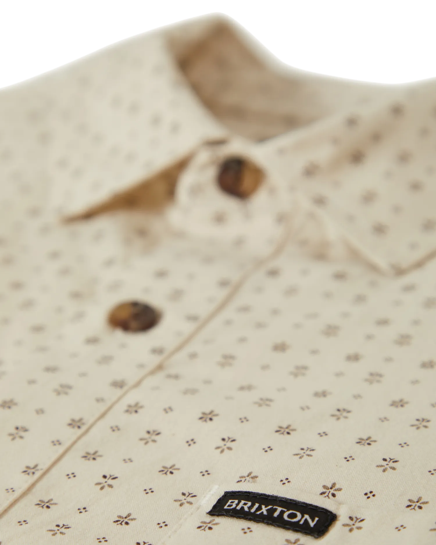 Chemise imprimée Charter en blanc cassé et micro floral