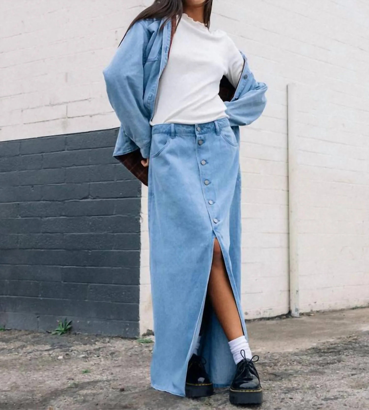Jupe Trap Chill en Bleu Chine