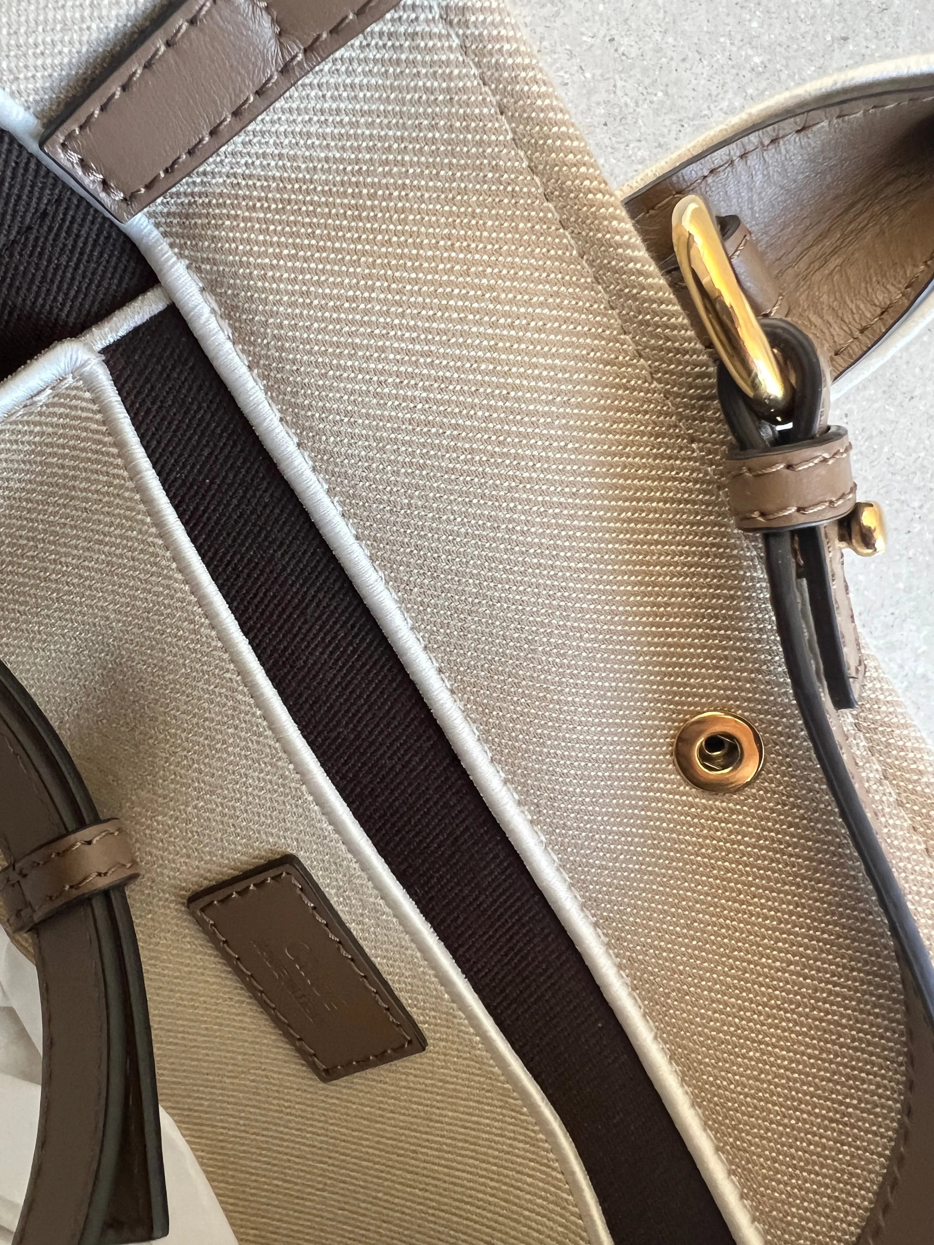 Chloé Sacs Tote en Toile, Beige Végétal