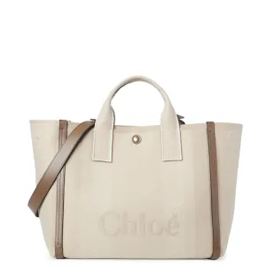 Chloé Sacs Tote en Toile, Beige Végétal