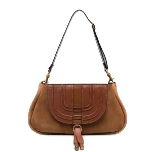 Sac à bandoulière en daim Marcie de Chloé, Caramel