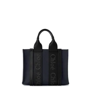 Chloé Sacs Woody Tote Petit Bracelet, Denim