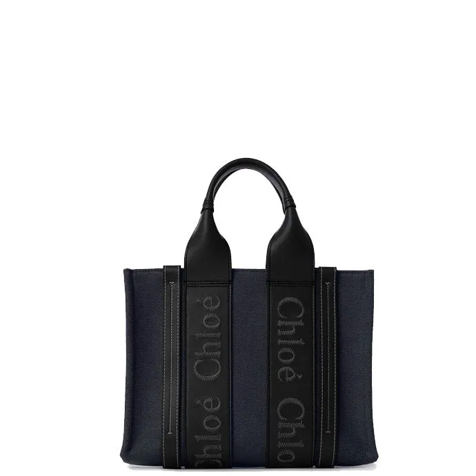 Chloé Sacs Woody Tote Petit Bracelet, Denim