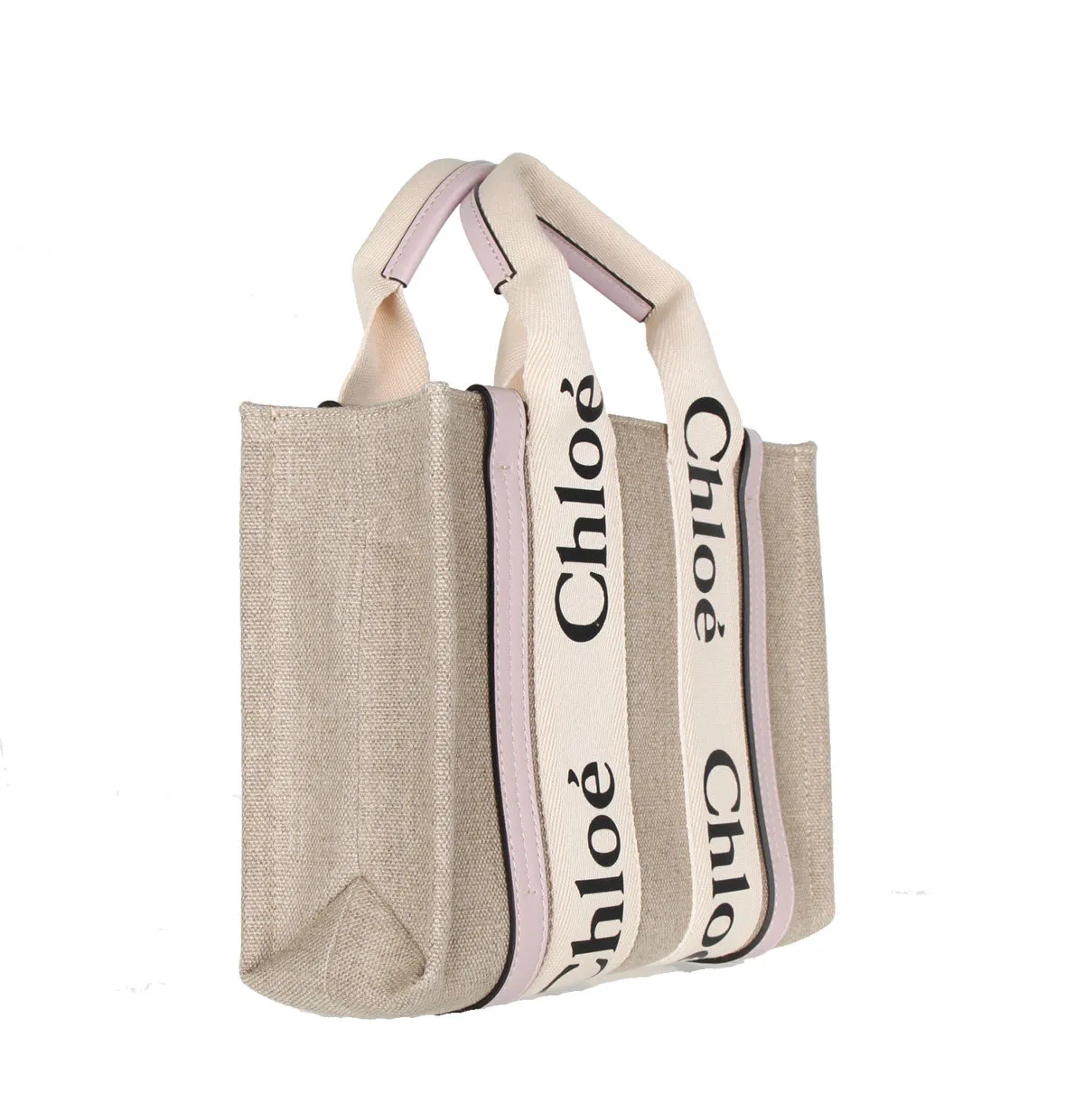 Chloé Sacs Woody Tote Petit Bracelet Lin, Lavande