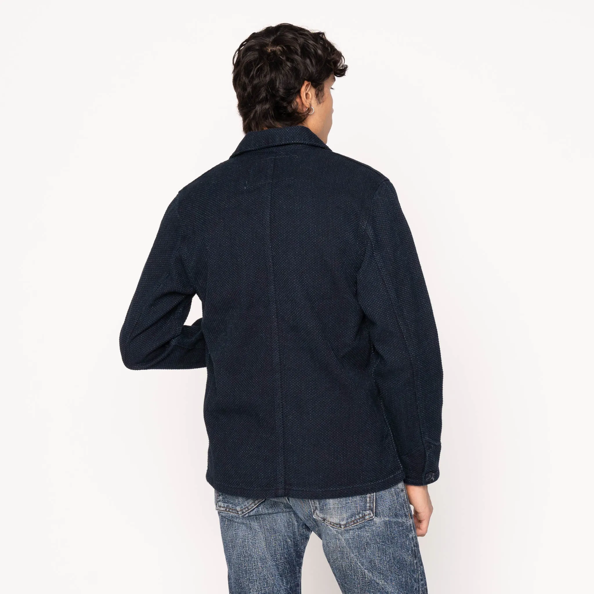 Veste de travail - Sashiko indigo
