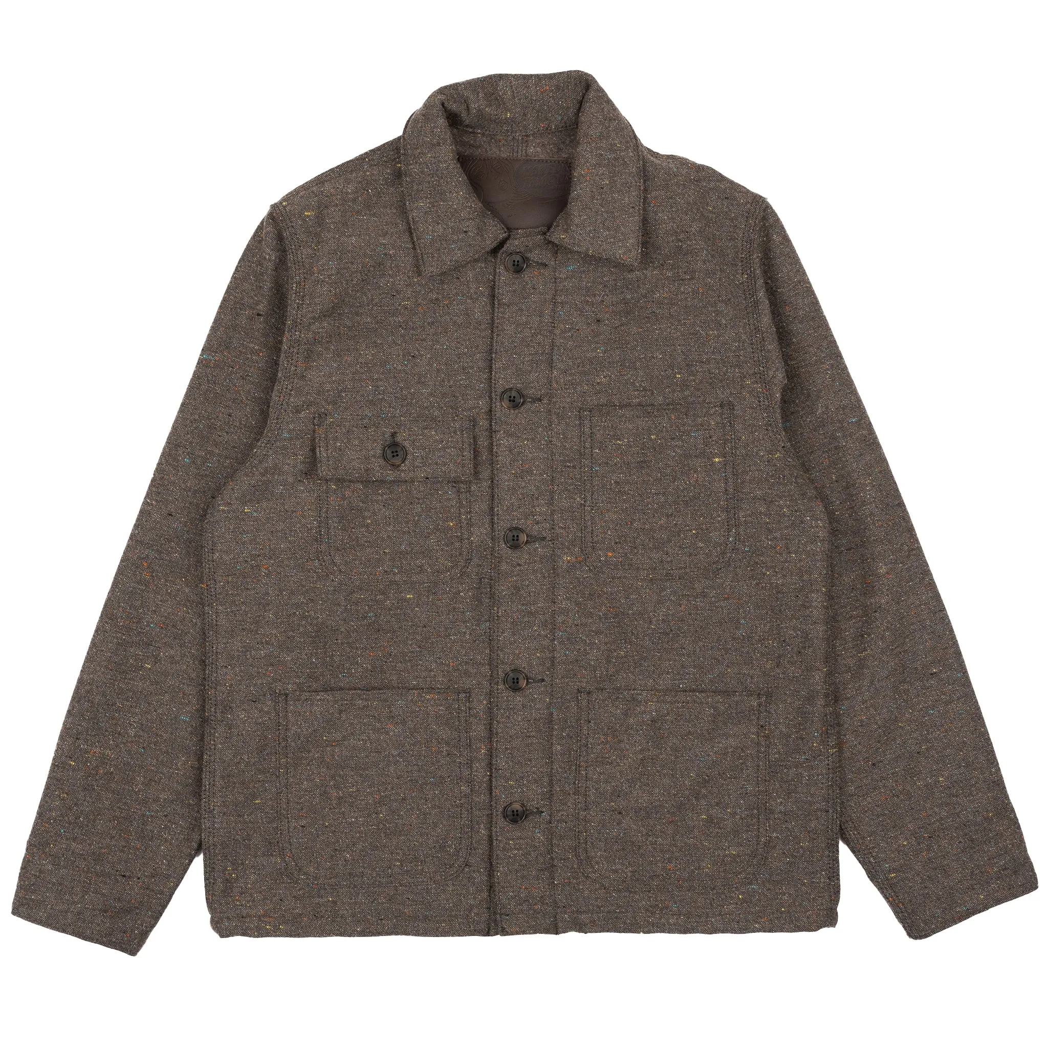 Veste de travail - Laine mélangée multi-nép - Marron