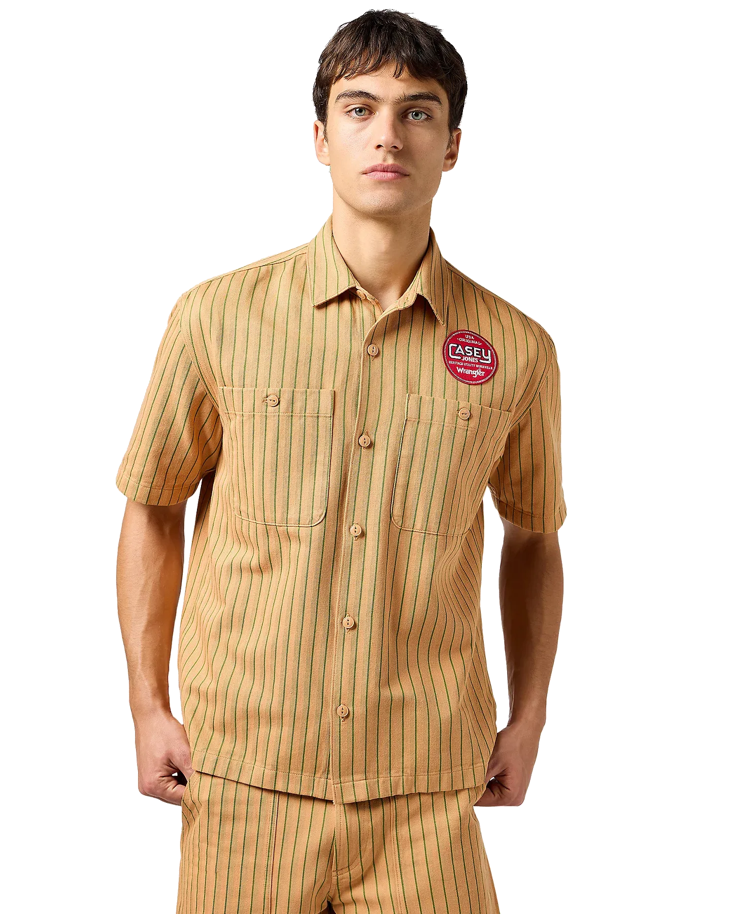 Chemise mécanique CJ à rayures orange