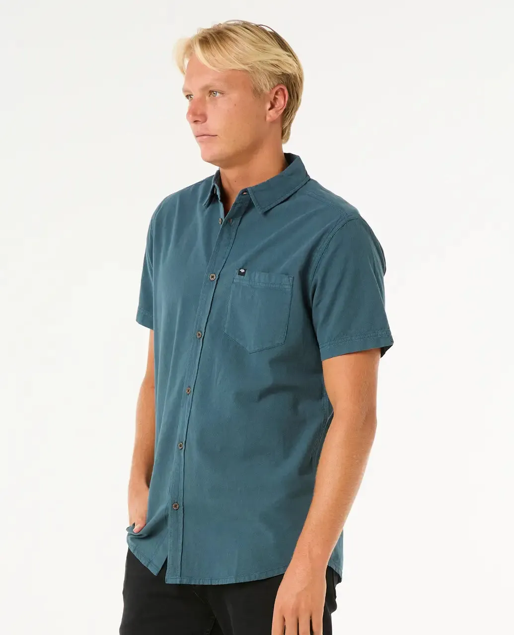 Chemise classique surf lavée en nuit pin