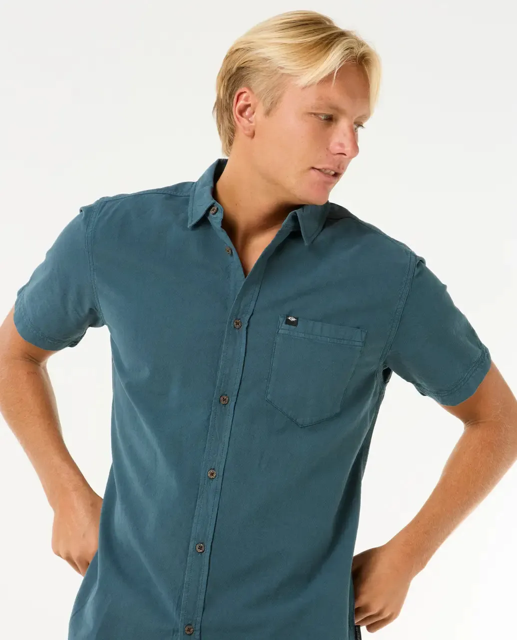 Chemise classique surf lavée en nuit pin