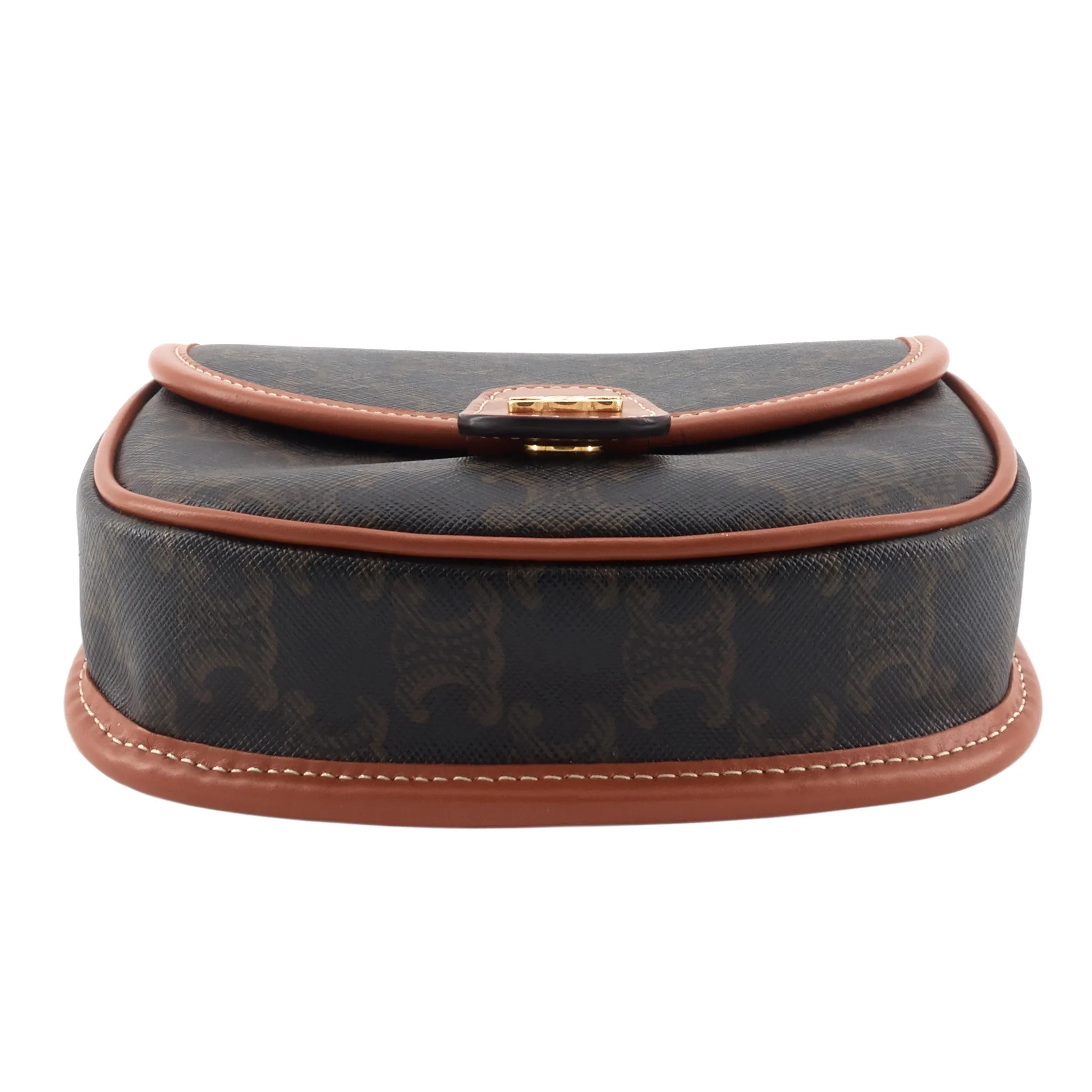 Sac Besace Céline en Toile Triomphe Mini et Cuir
