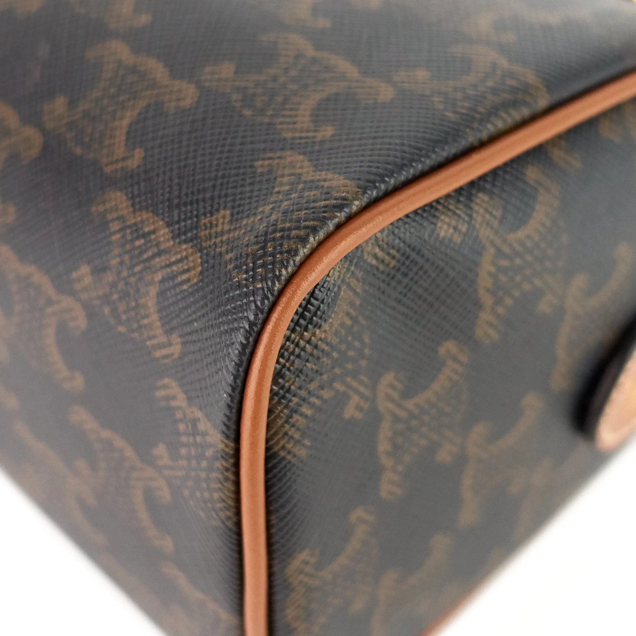 Sac Boston Small Triomphe en toile Céline