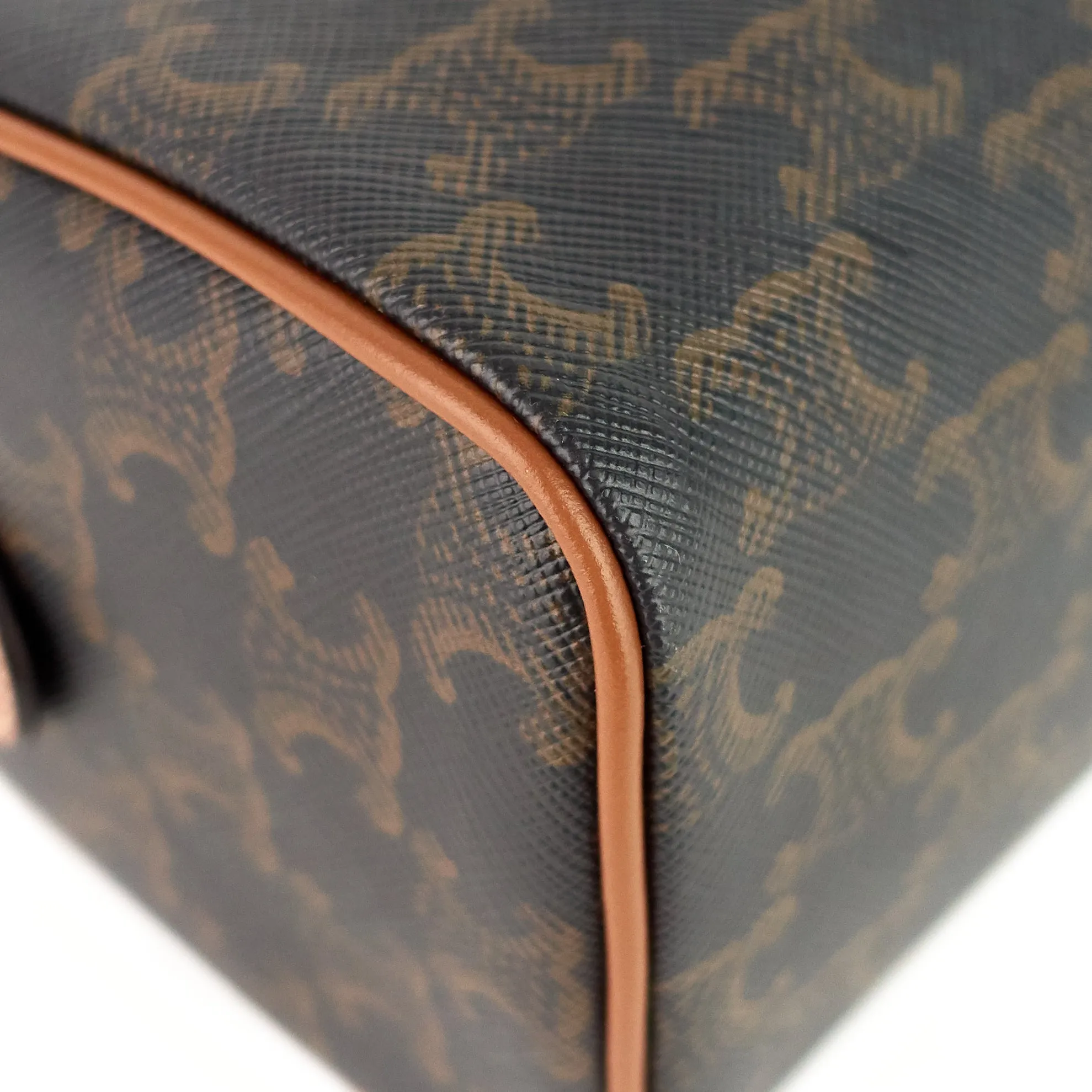 Sac Boston Small Triomphe en toile Céline