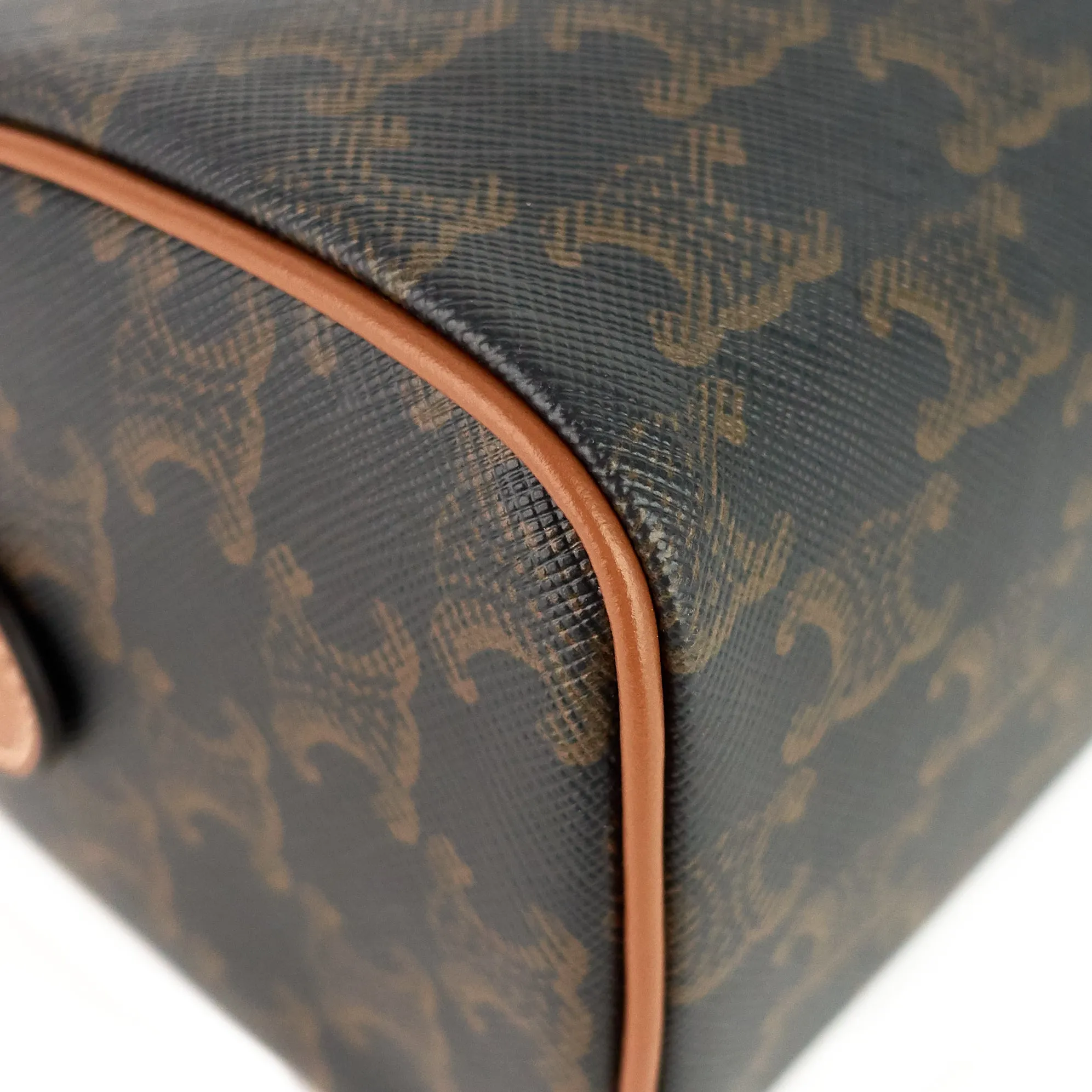 Sac Boston Small Triomphe en toile Céline