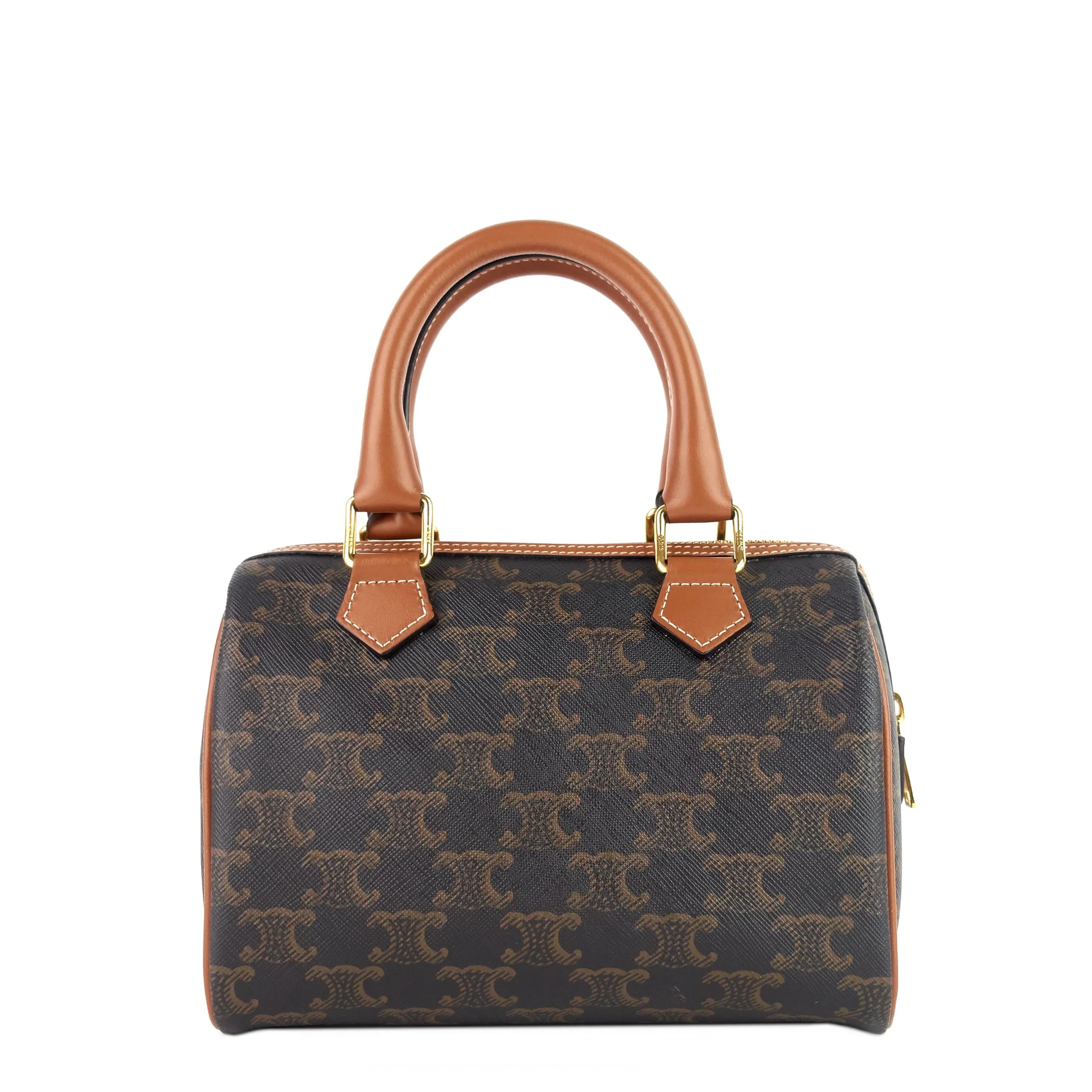 Sac Boston Small Triomphe en toile Céline