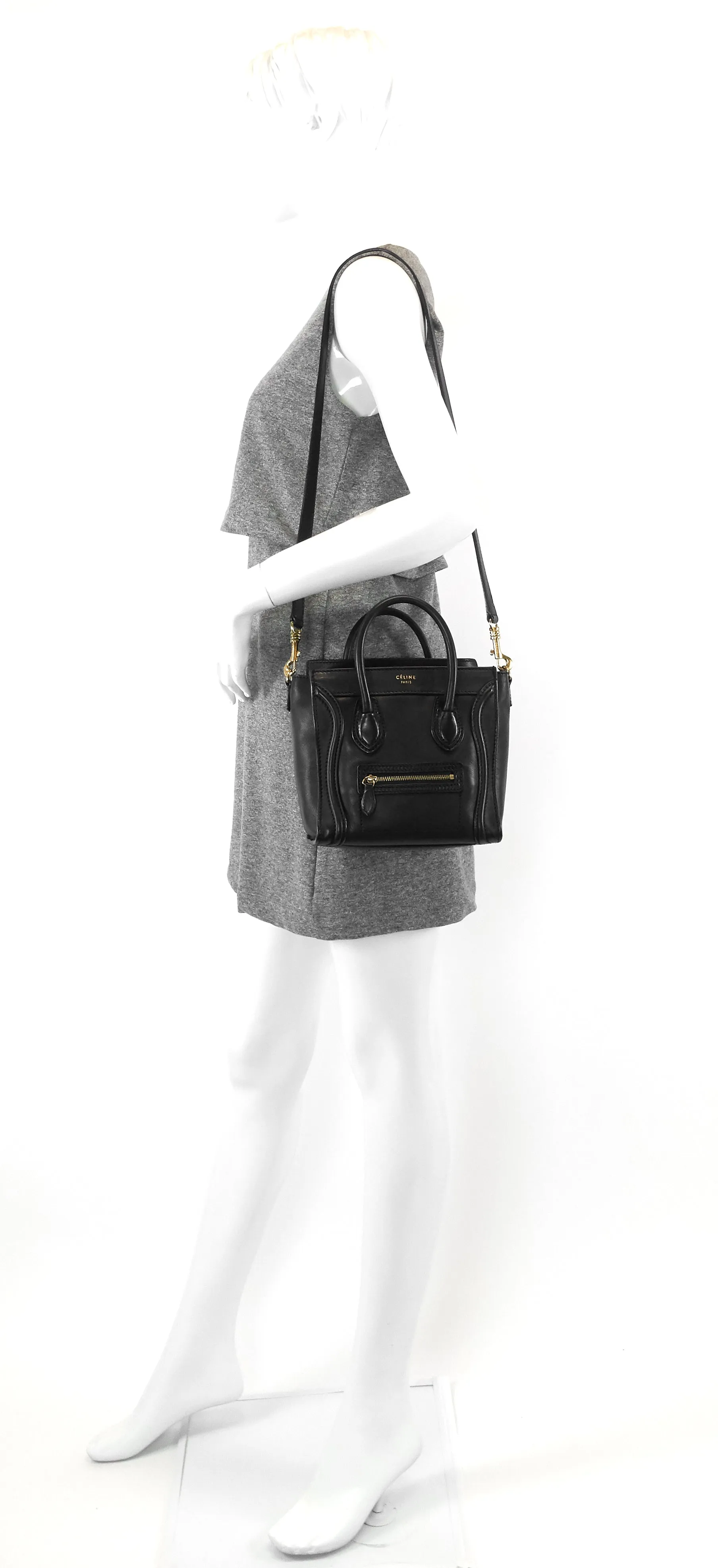 Sac Céline Nano Luggage en Cuir de Veau