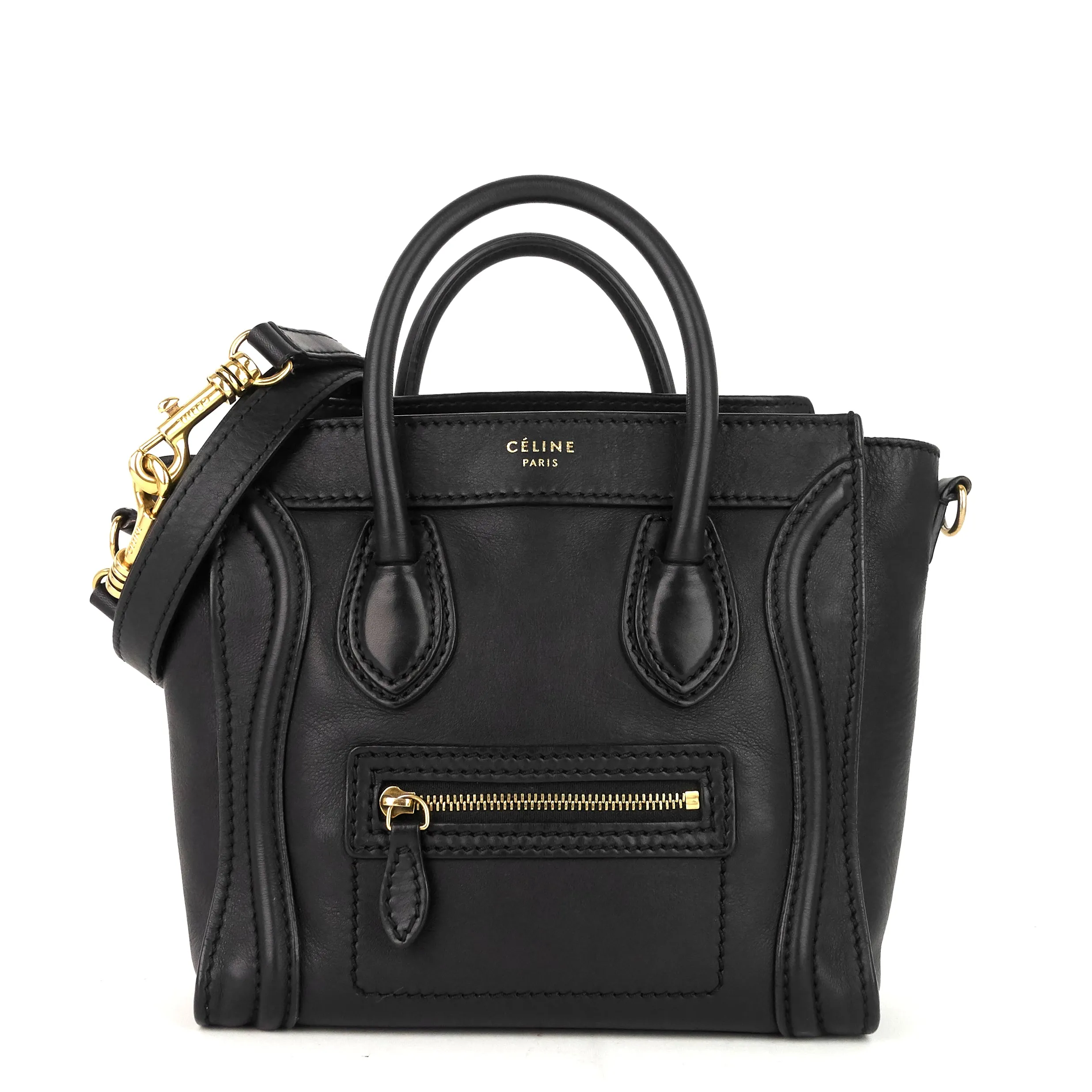 Sac Céline Nano Luggage en Cuir de Veau