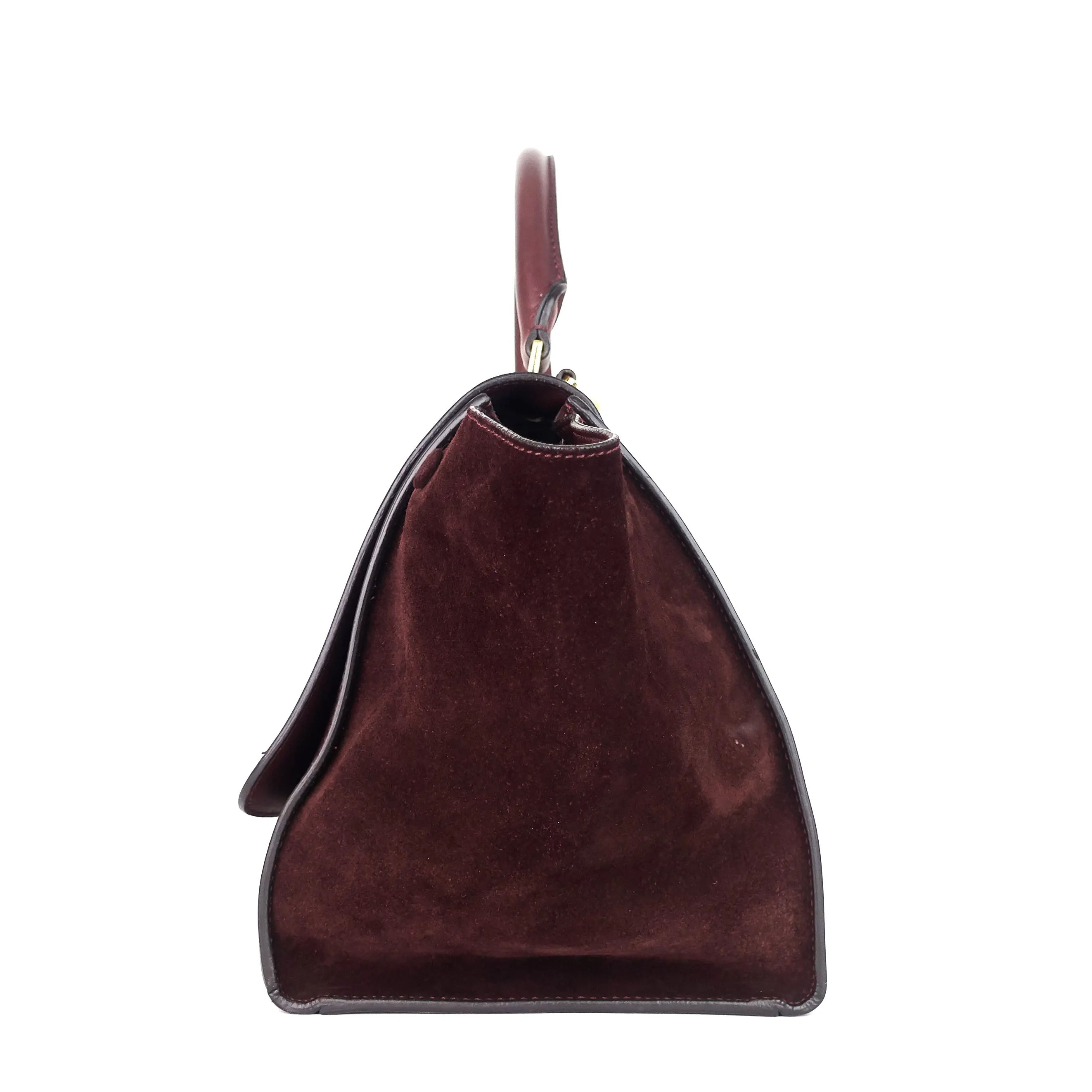 Sac Céline Trapeze Medium en Cuir Veau et Suède