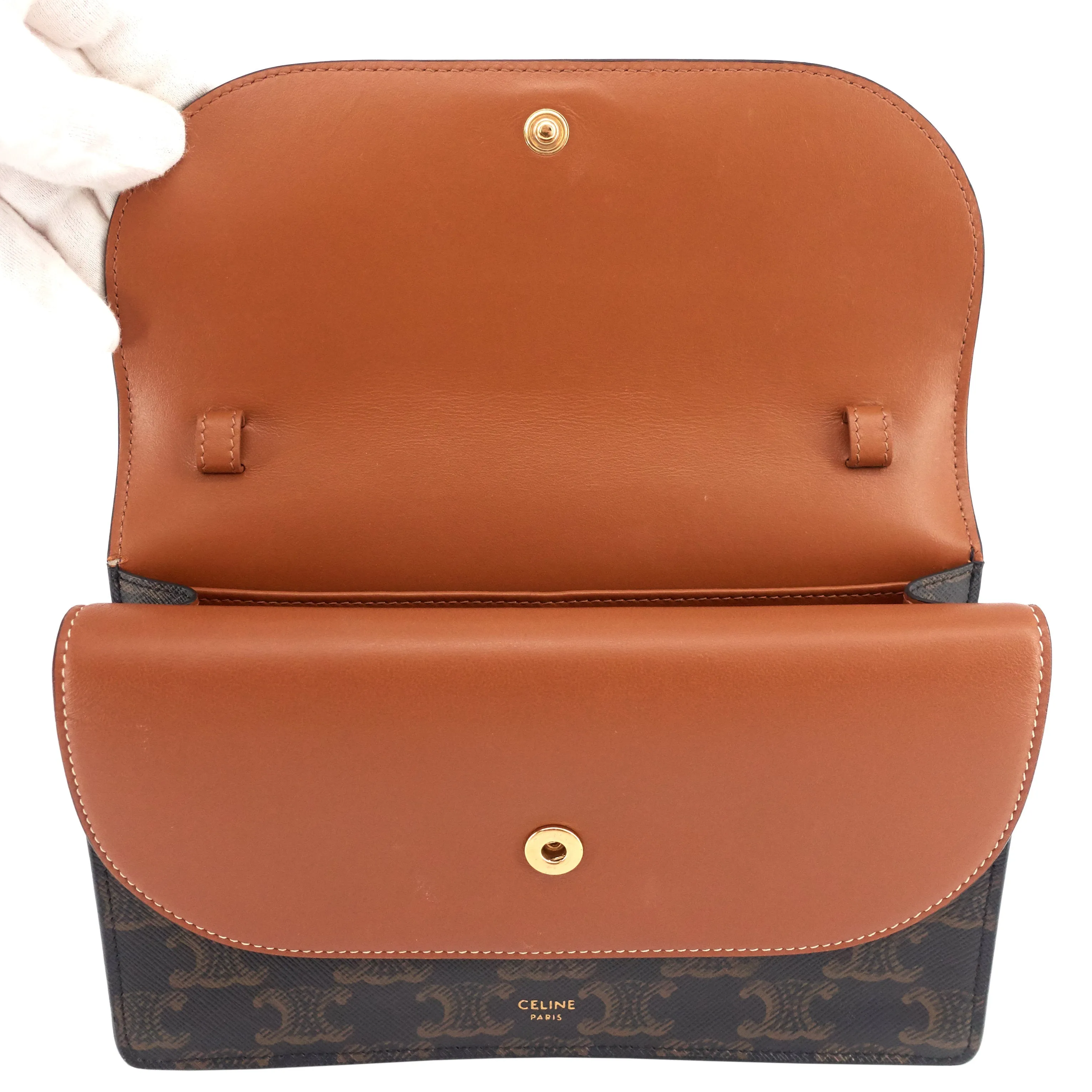 Sac Céline Bags Wallet on Strap en Cuir et Toile