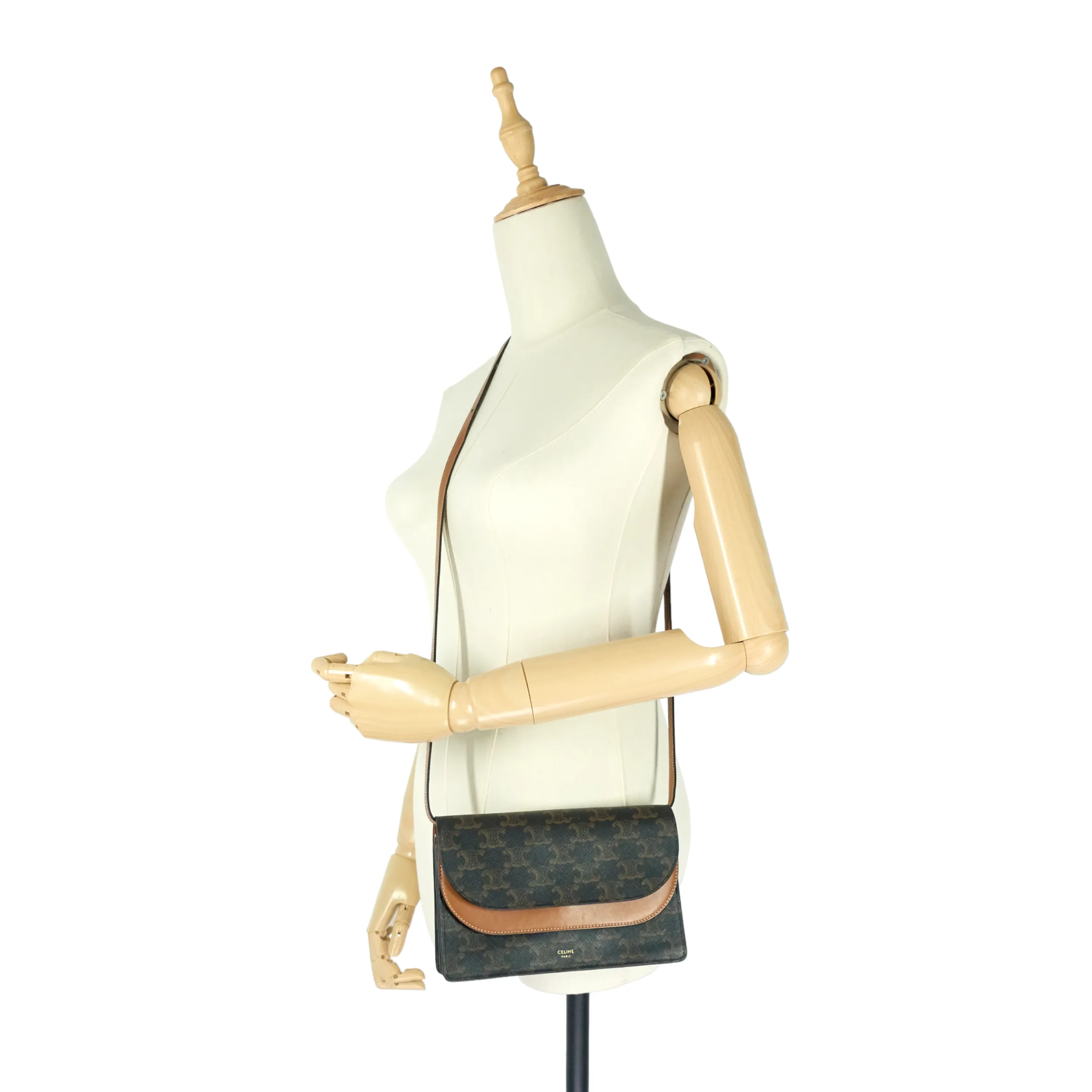Sac Céline Bags Wallet on Strap en Cuir et Toile