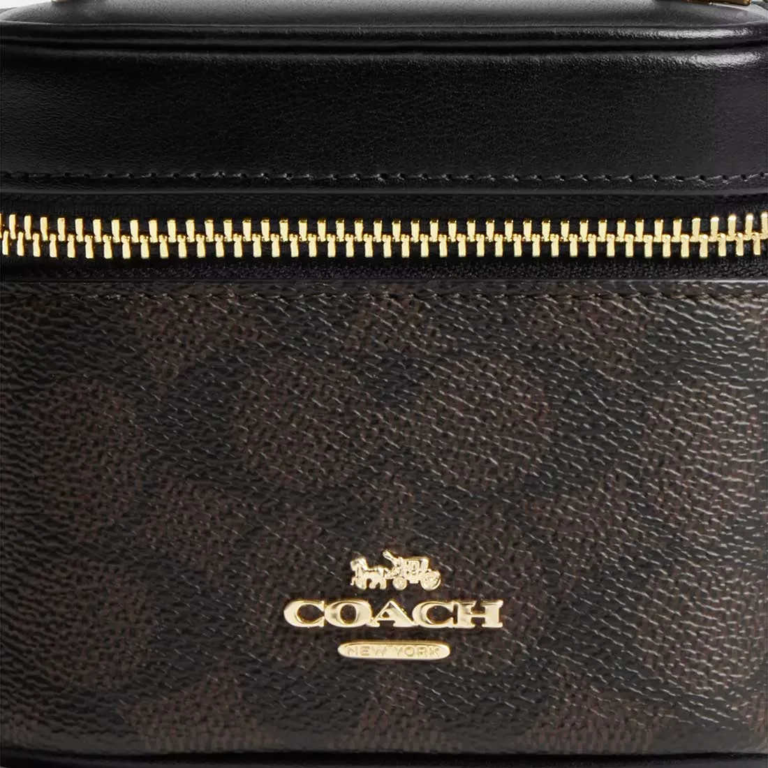 Sac Bandoulière COACH Ava en Toile Signature Noix/Noir CY732