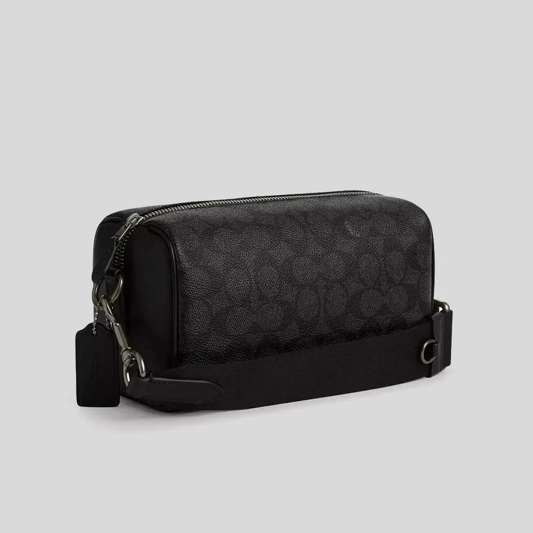Sac bandoulière COACH Axel en toile signature imprimé charbon - Référence CV762