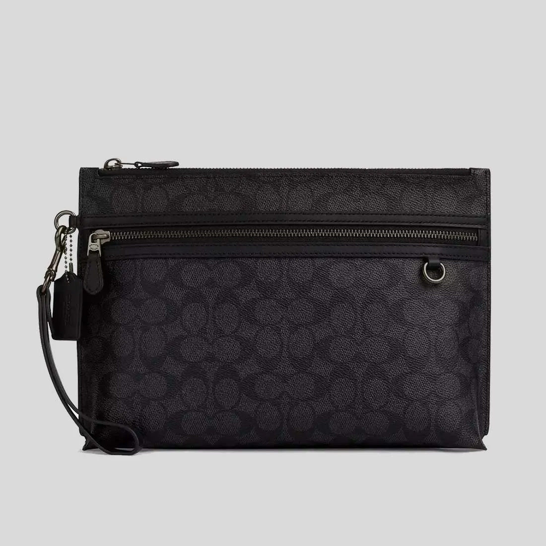 Sac Coach COACH Pochete Tout-Usage En Toile Signature Charbon/Noir CY985