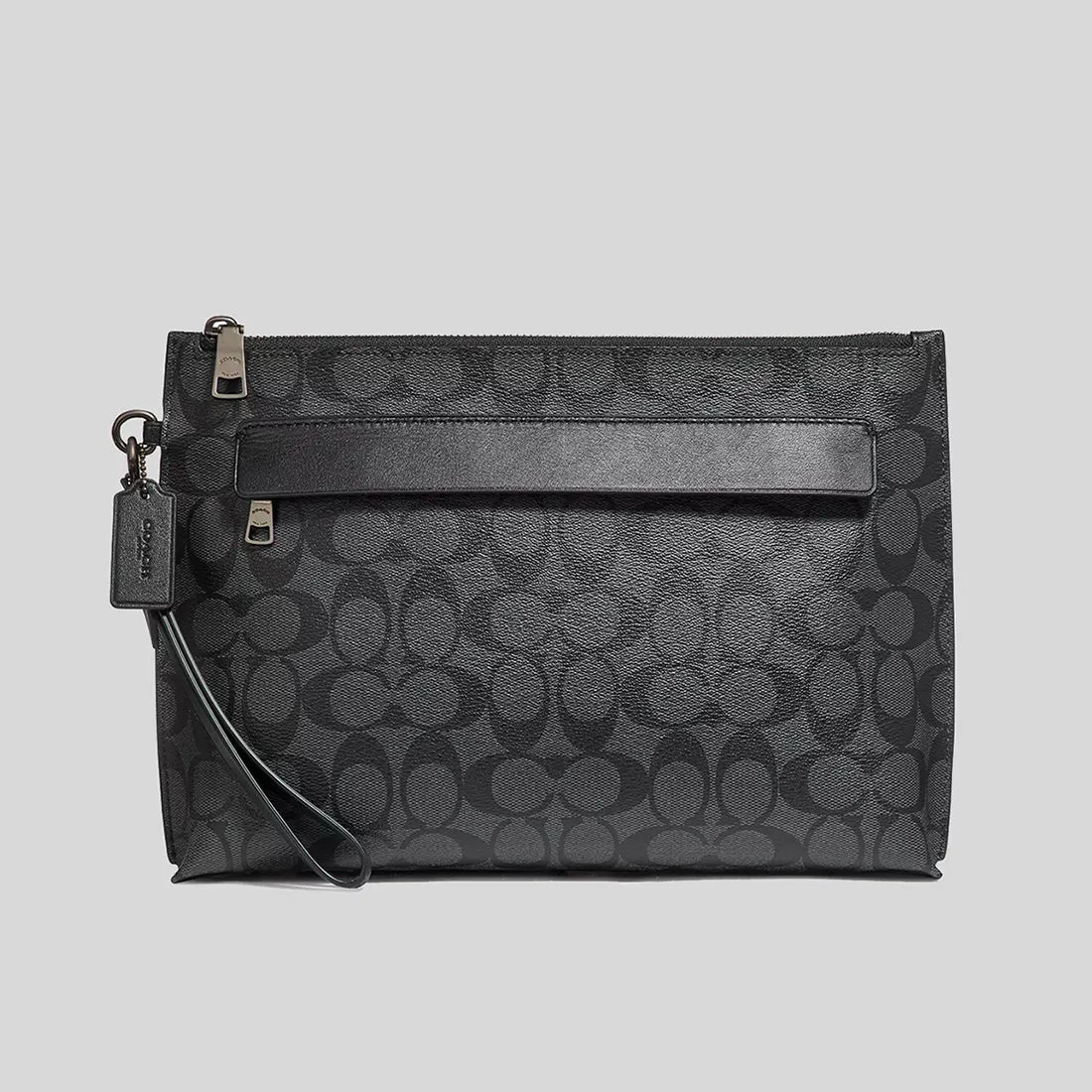 Sac Coach COACH Poche de Transport En Toile Signature Charbon/Noir 29508