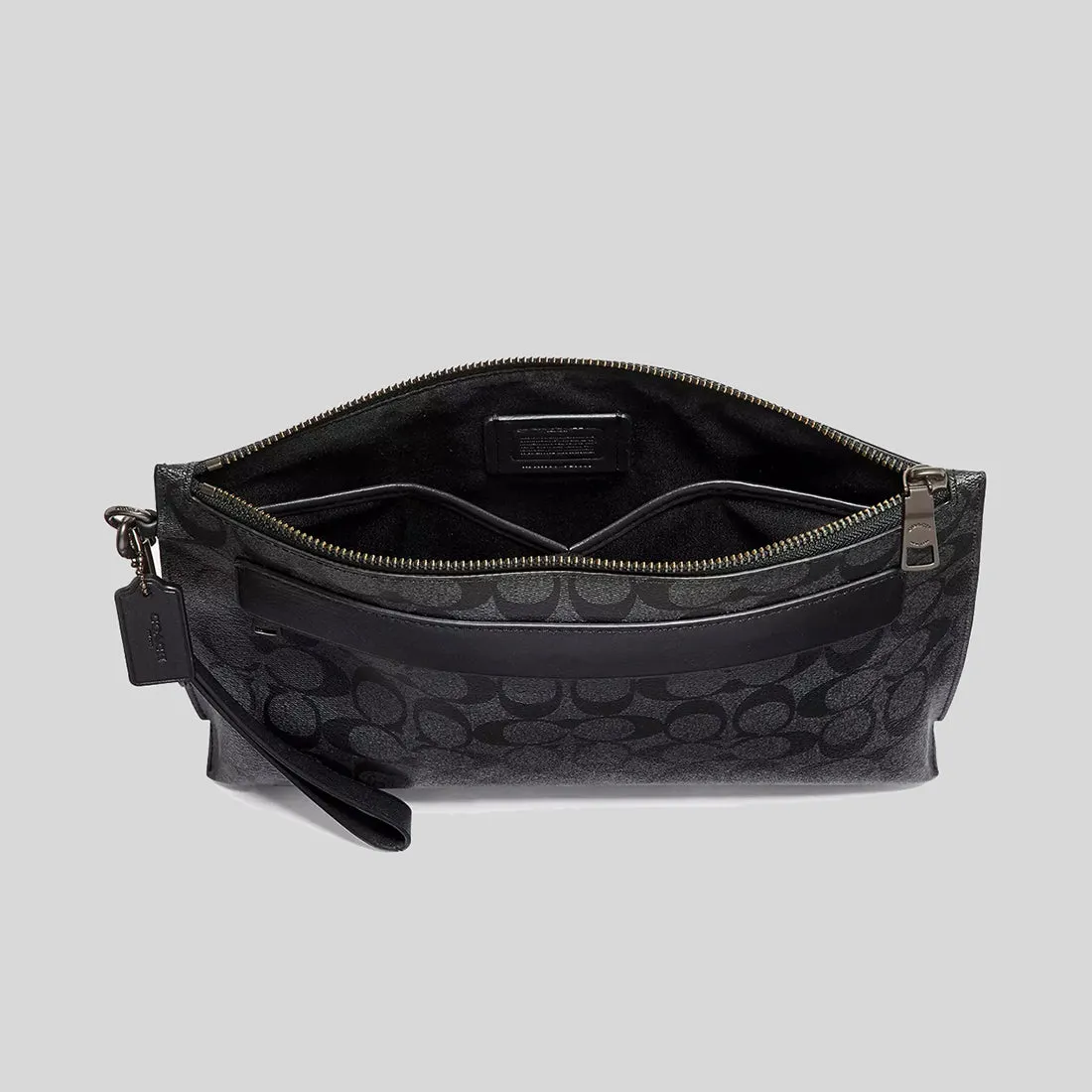 Sac Coach COACH Poche de Transport En Toile Signature Charbon/Noir 29508