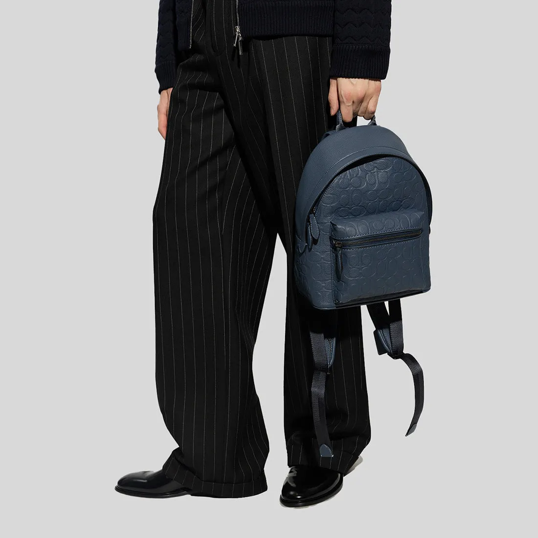 Sac à dos COACH Charter 24 en cuir signature et denim CH762