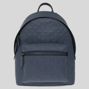 Sac à dos COACH Charter 24 en cuir signature et denim CH762