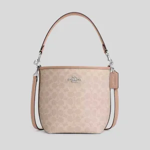 Sac Coach COACH City Bucket en toile signature taupe CT800