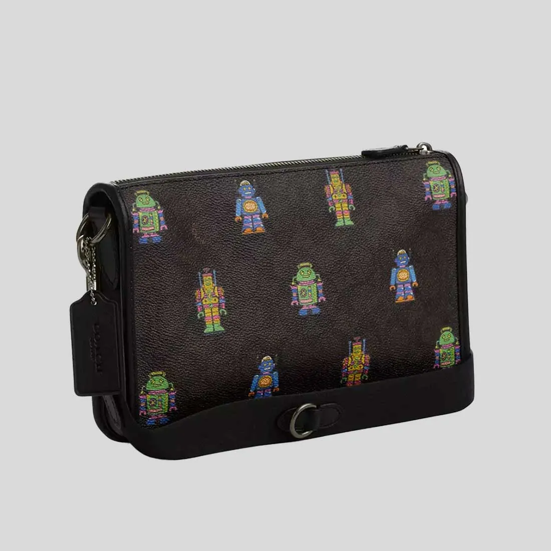 Sac à main COACH Cosmic Coach Heritage Convertible Bandoulière En Toile Signature Avec Imprimé Robot Noyer Multi CW341