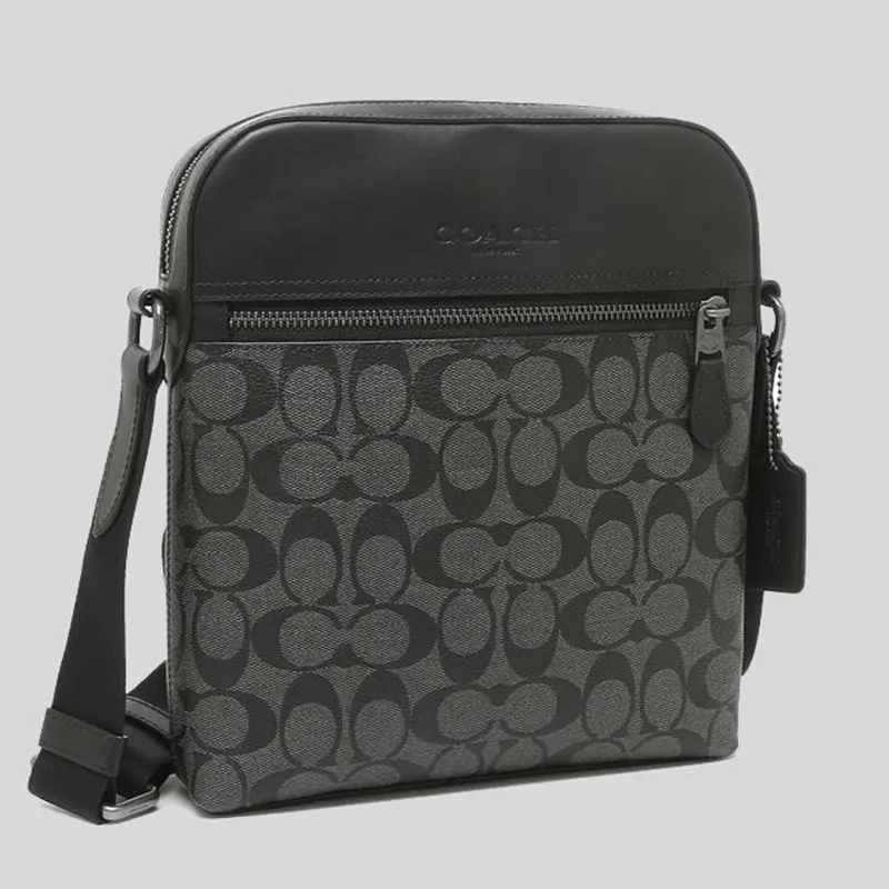 Sac de voyage COACH Houston en toile Signature 4010 Charbon Noir
