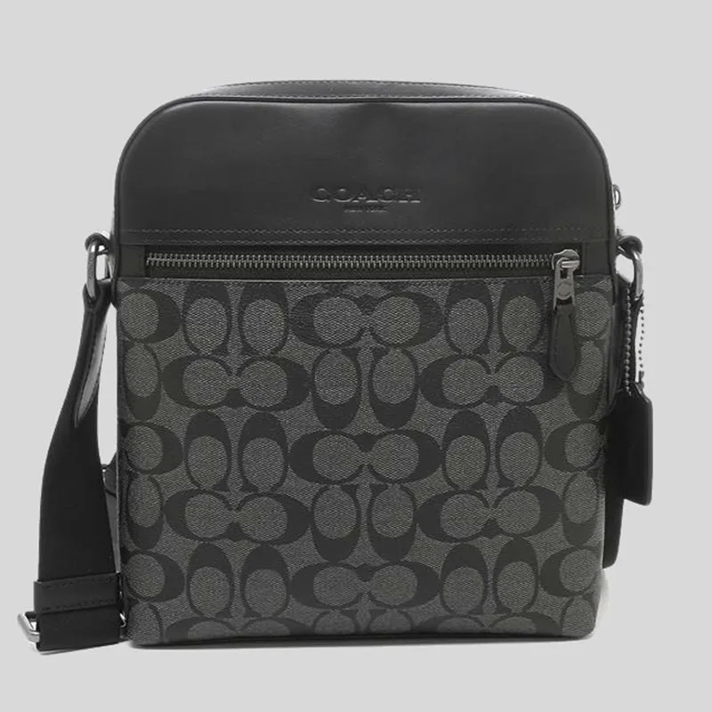 Sac de voyage COACH Houston en toile Signature 4010 Charbon Noir