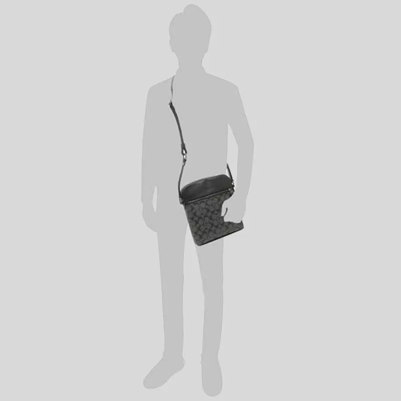 Sac de voyage COACH Houston en toile Signature 4010 Charbon Noir