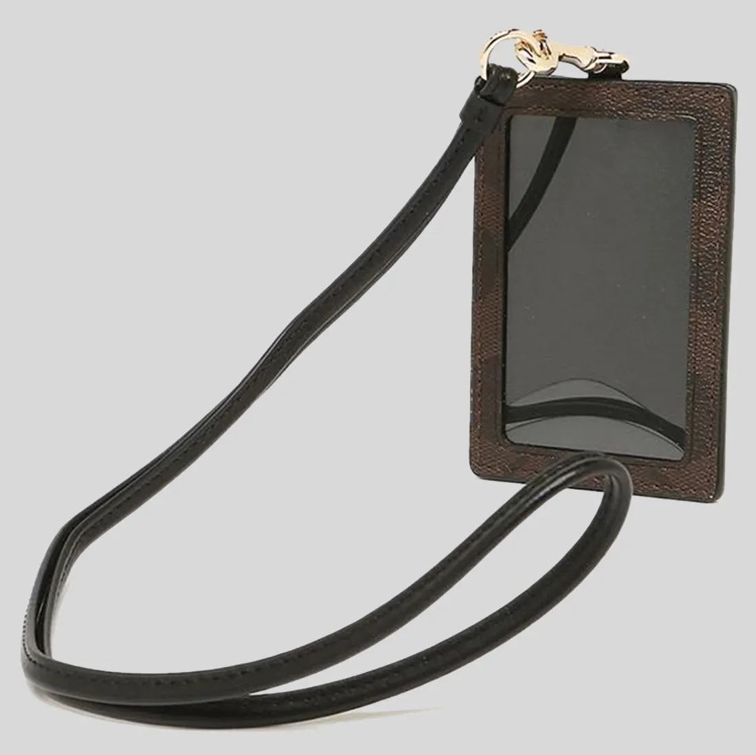 Sacs Coach COACH ID Lanyard En Toile Signature Marron Noir 63274