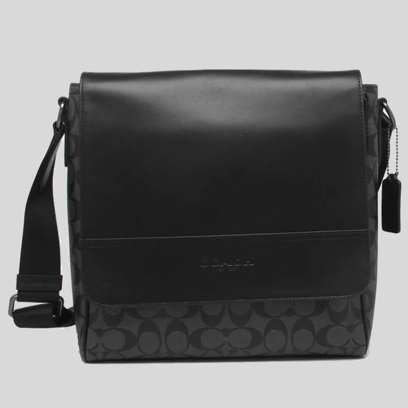Sacs Coach Sac Coach pour Homme Houston Map en Toile Signature Noir 573