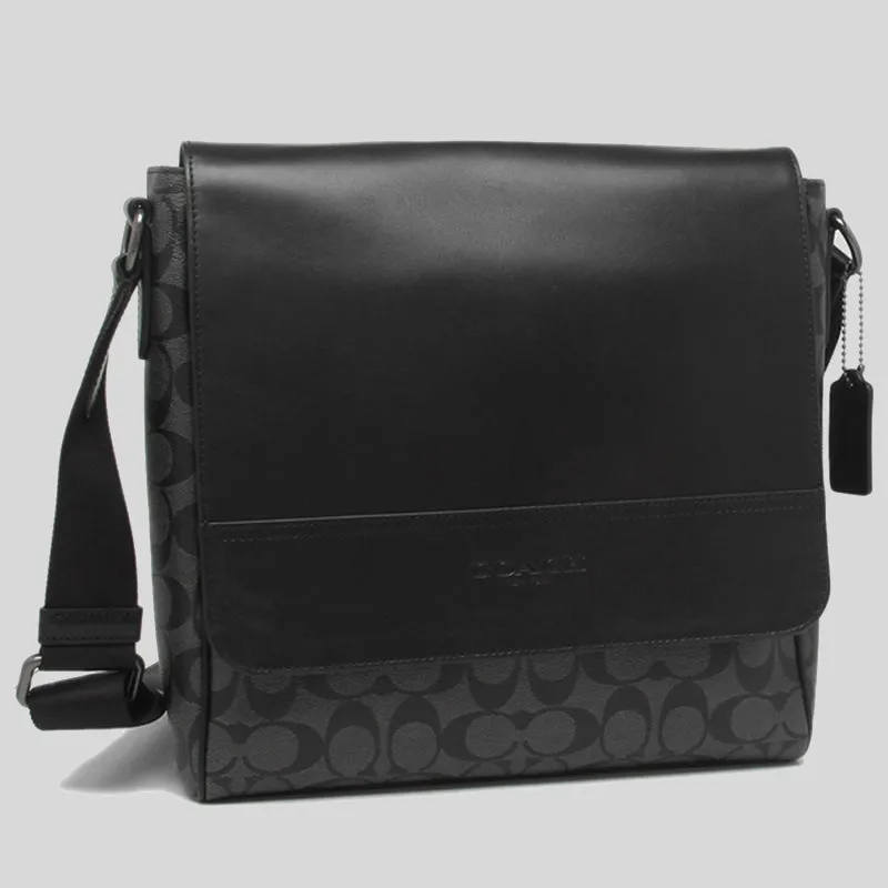 Sacs Coach Sac Coach pour Homme Houston Map en Toile Signature Noir 573