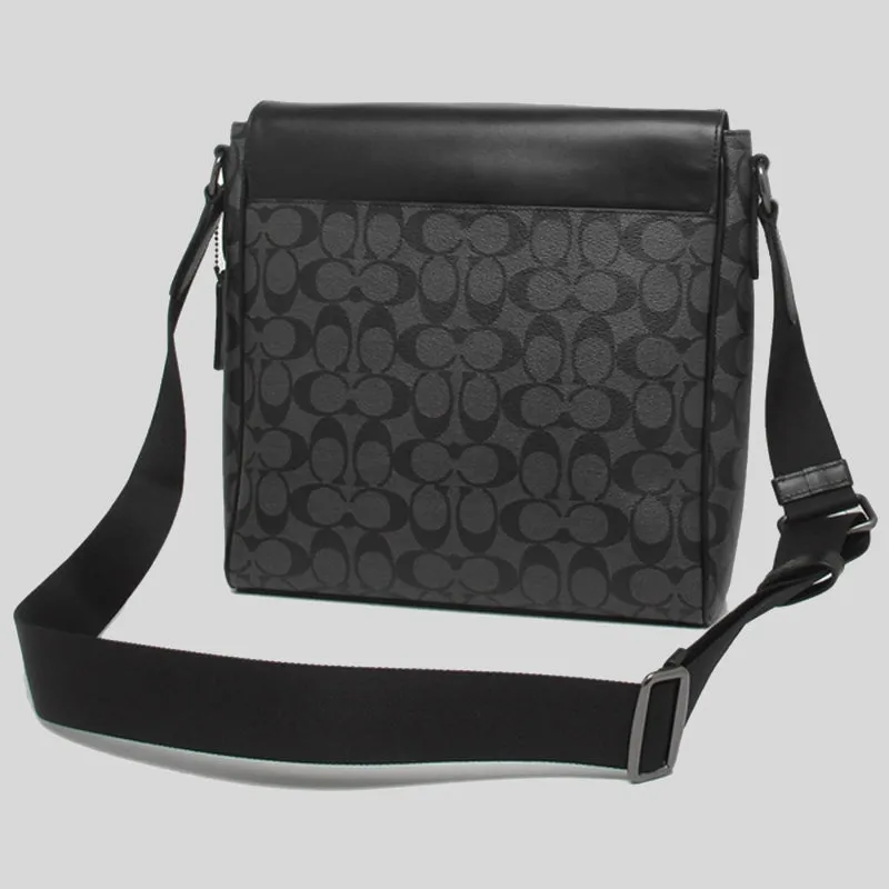 Sacs Coach Sac Coach pour Homme Houston Map en Toile Signature Noir 573
