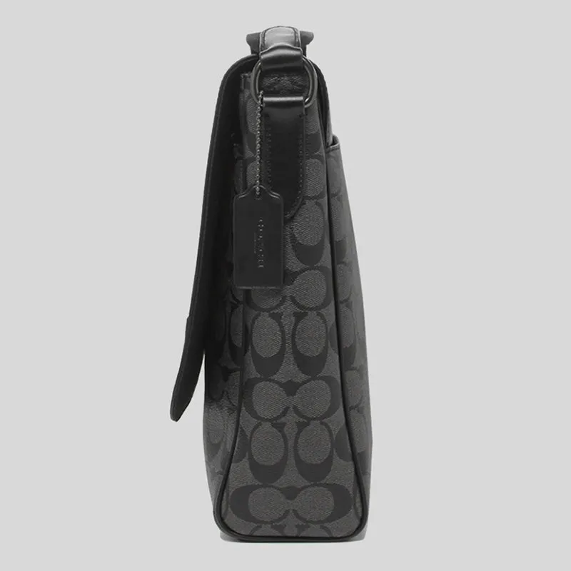 Sacs Coach Sac Coach pour Homme Houston Map en Toile Signature Noir 573